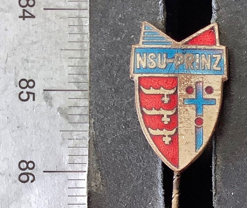 speld, Automobilia, NSU-Prinz, emaille (AW, Ophalen of Verzenden, Gebruikt, Transport, Speldje of Pin