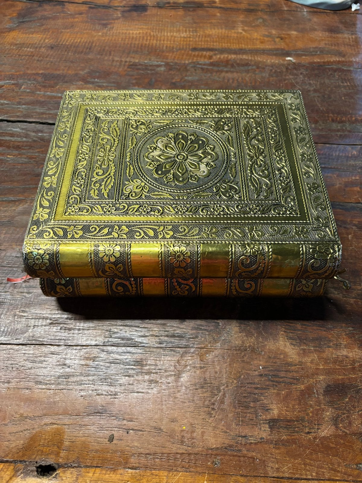 Gouden sieradendoos met spiegel en vakjes, Ophalen of Verzenden