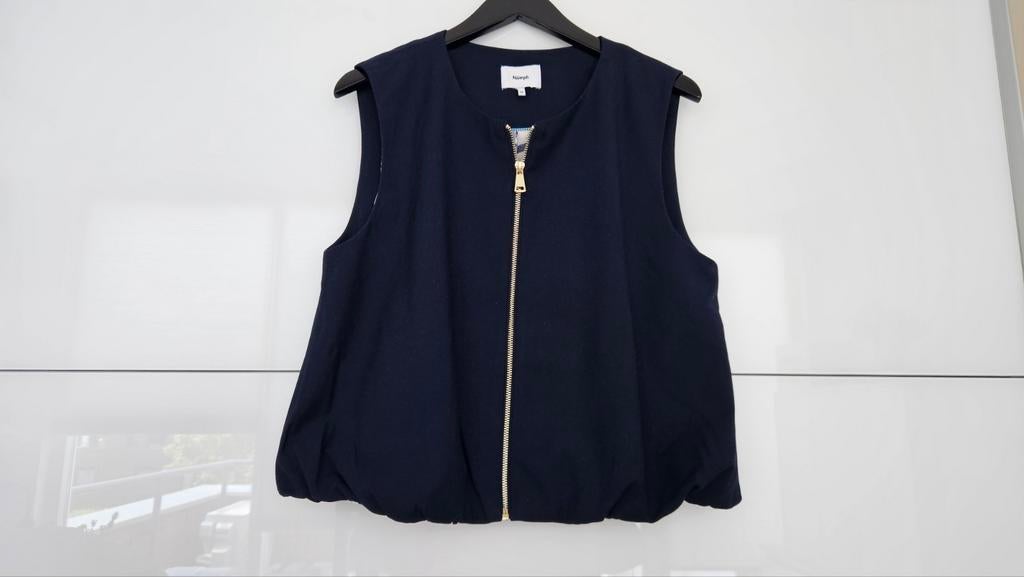 Numph donkerblauw mouwloos vestje met rits, maat 36, Blauw, Ophalen of Verzenden, Zo goed als nieuw, Numph