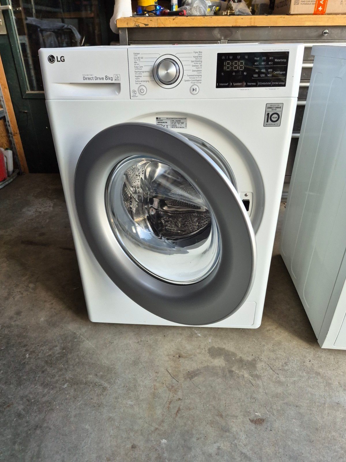 LG Wasmachine - 8kg Inverter Direct Drive, Witgoed en Apparatuur, Ophalen, 1200 tot 1600 toeren, Gebruikt, 8 tot 10 kg