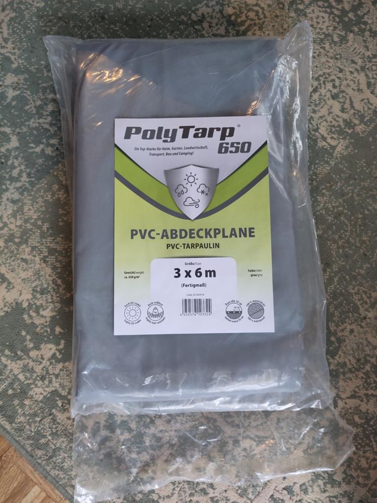 PolyTarp 650 PVC-afdekzeil 3x6m - Nieuw, Doe-het-zelf en Verbouw, Ophalen, Nieuw, 15 m² of meer, Zeil