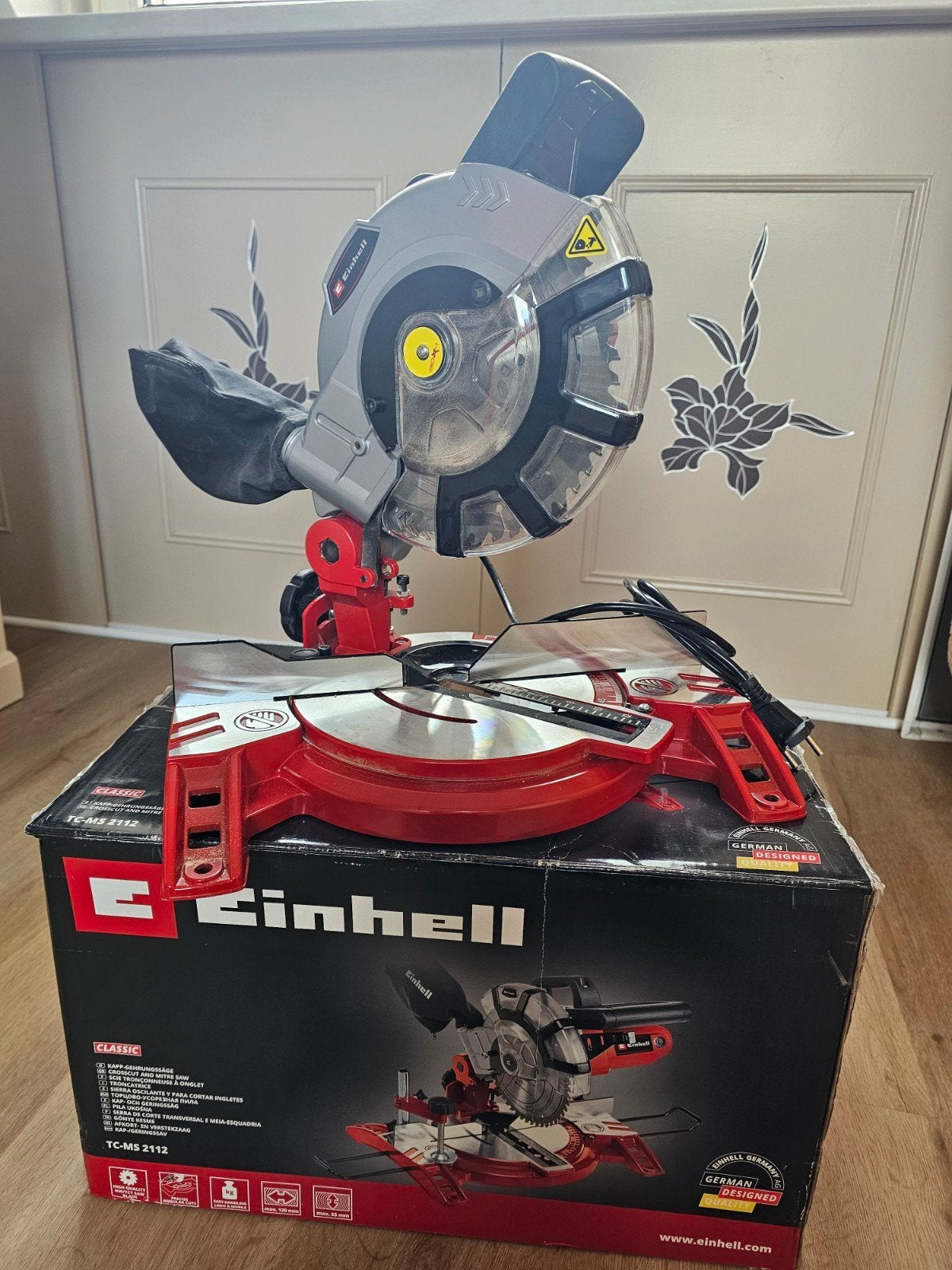 Einhell TC-MS 2112 Afkortzaag, Ophalen, 70 mm of meer, Einhell, Zo goed als nieuw