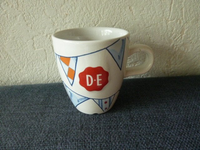 Douwe Egberts - 8 Senseo Mokjes + 2 grote Mokken, Overige merken, Ophalen of Verzenden, Zo goed als nieuw, Overige stijlen