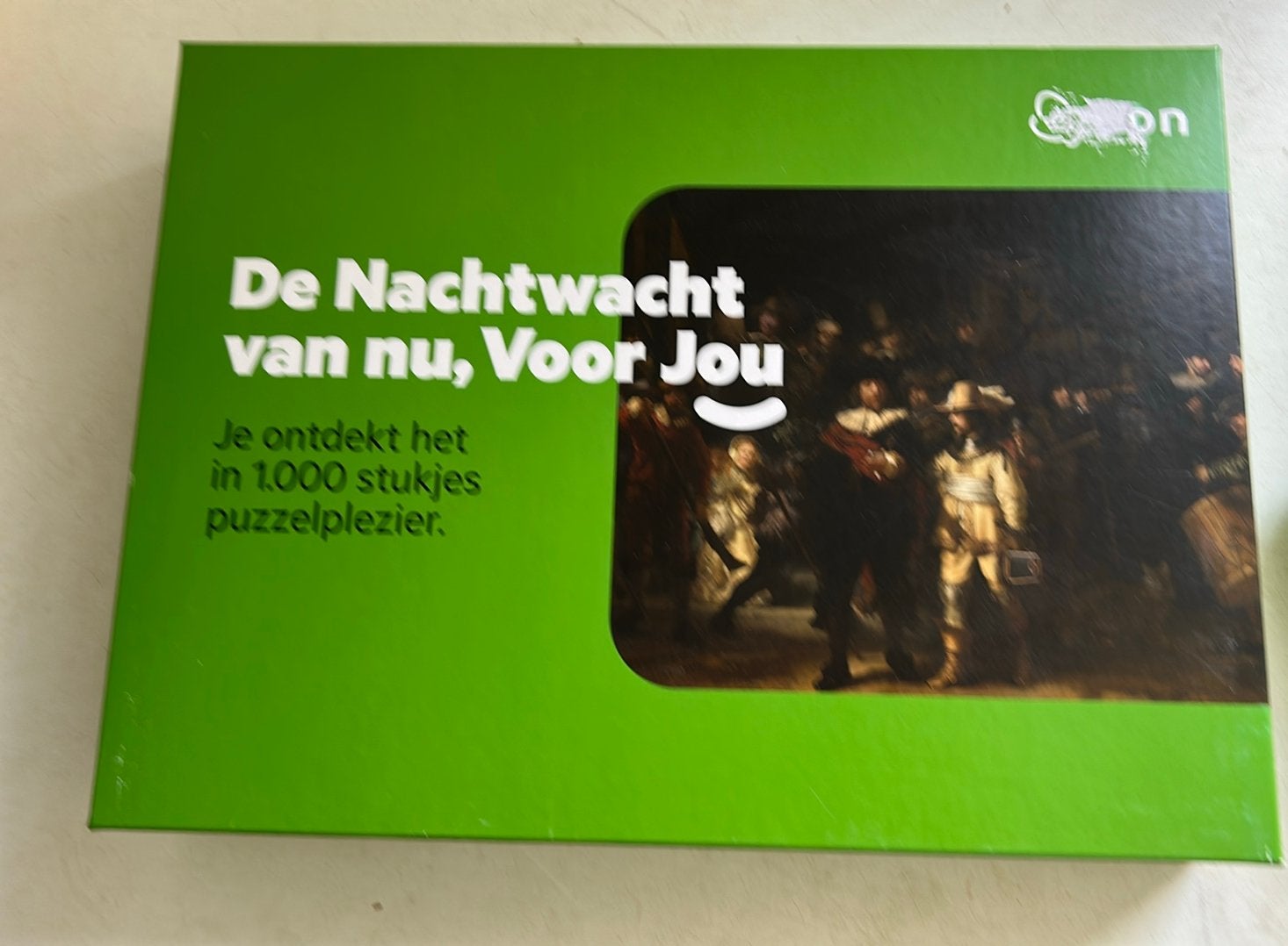 Puzzel de nachtwacht 1000 stukjes, Hobby en Vrije tijd, Denksport en Puzzels, Ophalen, 500 t/m 1500 stukjes, Zo goed als nieuw