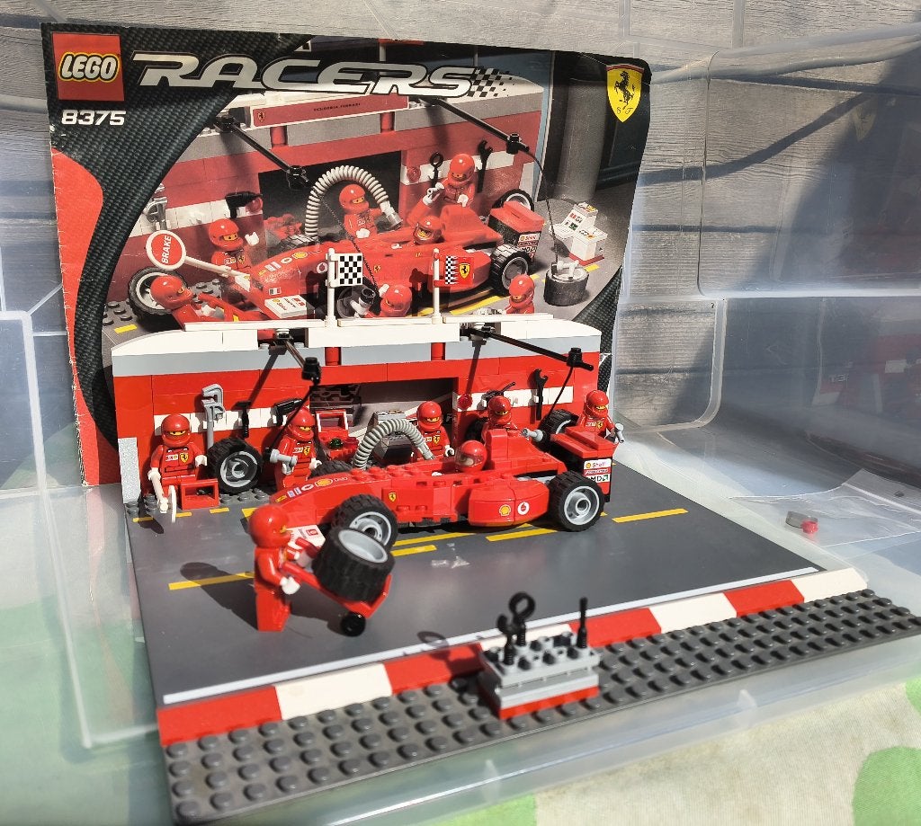 Lego 8375 Ferrari F1 Pit Set, Gebruikt, Lego, Compleet, Ophalen of Verzenden