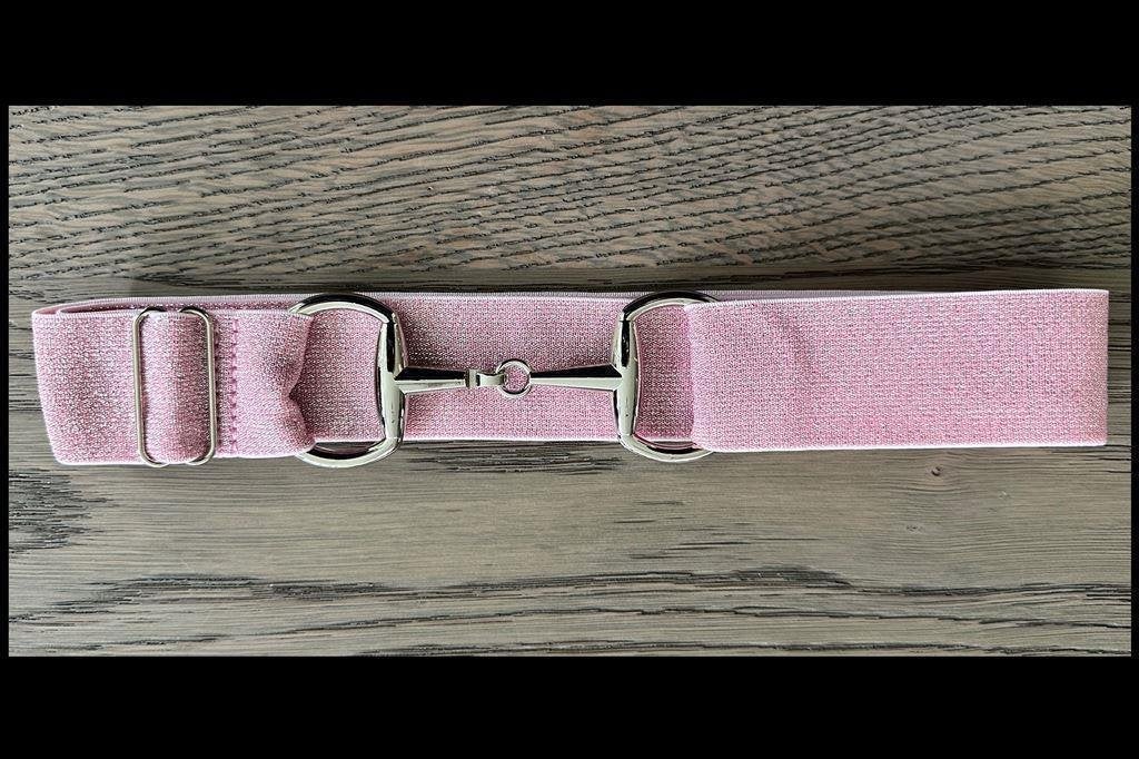 Glitter Roze - Zilver - Paardrij Riem - Trensriem - Paardrij, Ophalen of Verzenden, Nieuw, Springen, Overige typen