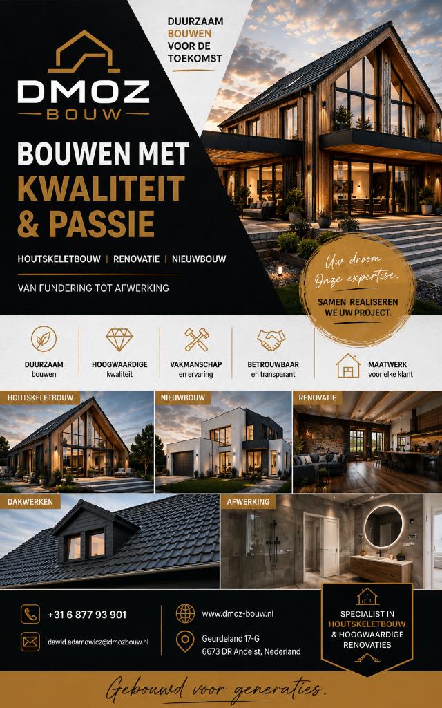 Modulaire woning bouwen binnen 4 maanden – vaste prijs, Garantie, Nieuwbouw of Opbouw