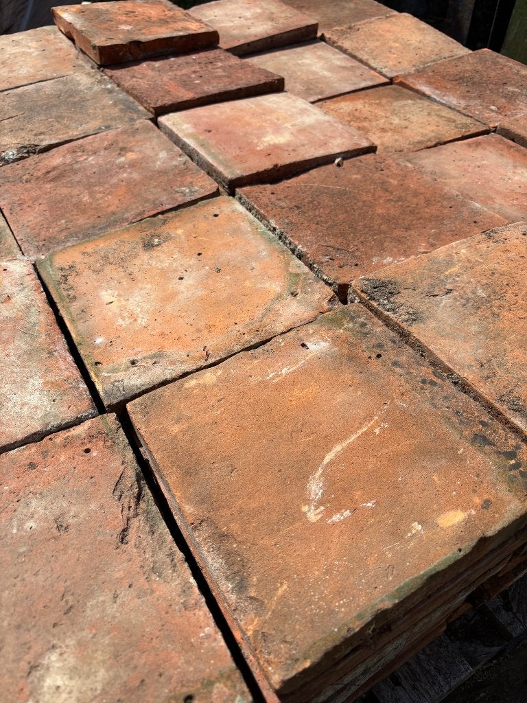 Lot antieke terracotta tegels Voor info BELLEN 0474220705, Ophalen