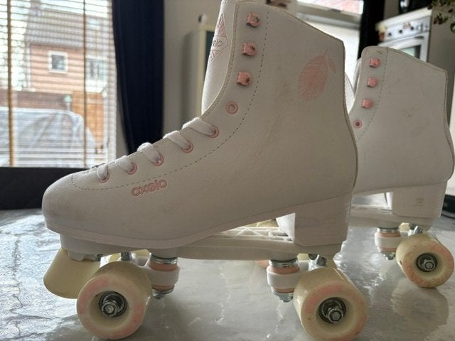 Oxelo Rolschaatsen Maat 40 Wit/Roze, Sport en Fitness, Overige merken, Dames, Gebruikt, Overige typen