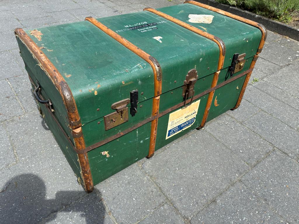 Antieke hutkoffer, Antiek en Kunst, Antiek | Woonaccessoires, Ophalen