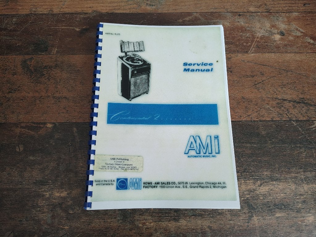 Service Manual: AMi Continental 2 (1962) jukebox nieuw !!, Verzenden, Nieuw, 1950 tot 1960, Seeburg