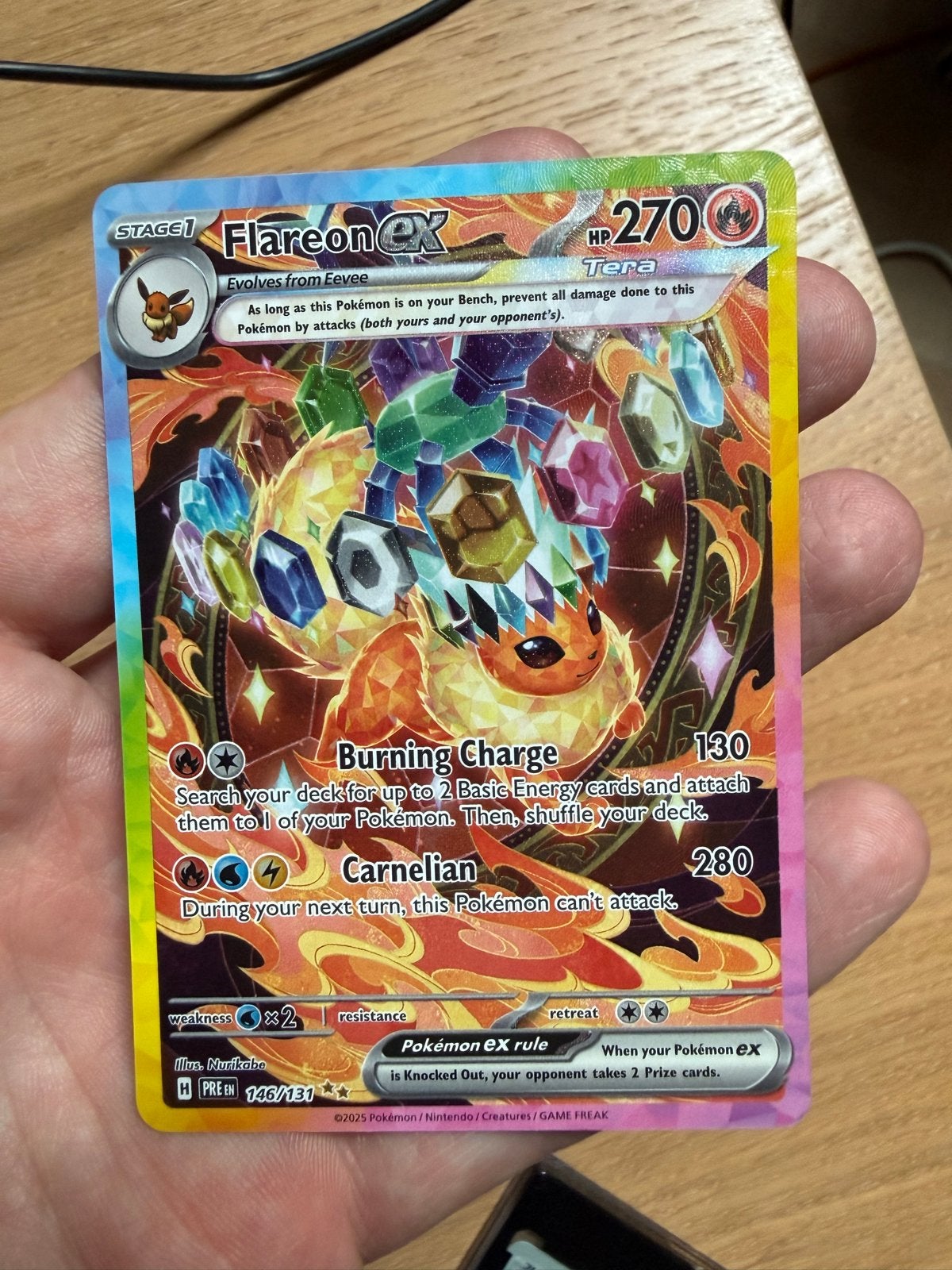 Pokémon Flareon ex Tera 146/181 - Zo goed als nieuw, Ophalen of Verzenden, Zo goed als nieuw, Losse kaart, Foil