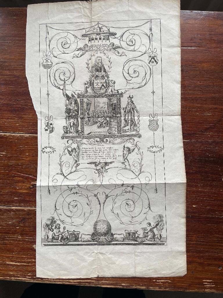 Jonker Historie Miltiades, buste van Rombout Hogerbeets 1791, 44 cm, Ets, Militair, Ophalen of Verzenden