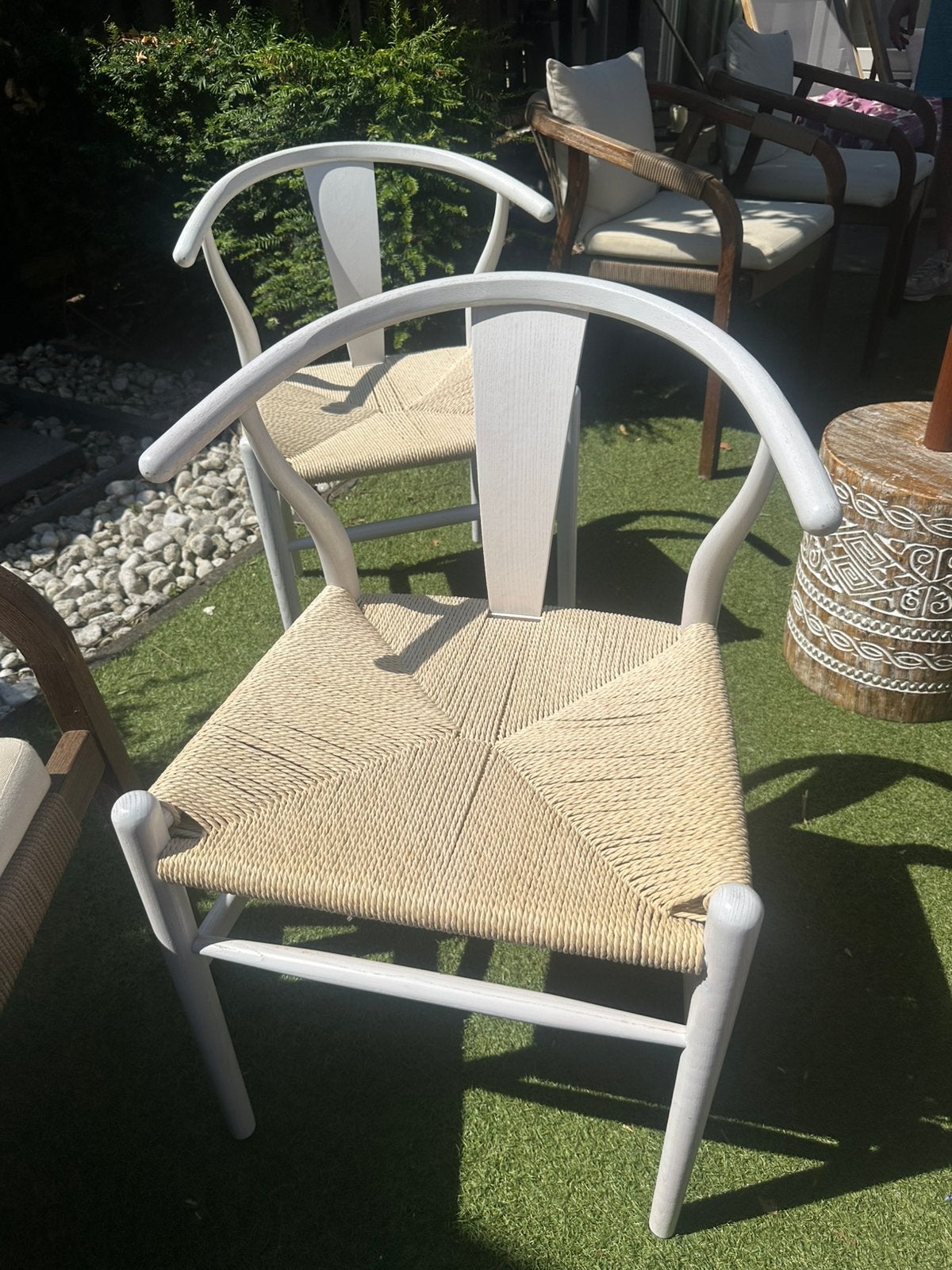 Wishbone stoelen Sklum, Ophalen of Verzenden, Zo goed als nieuw, Wit