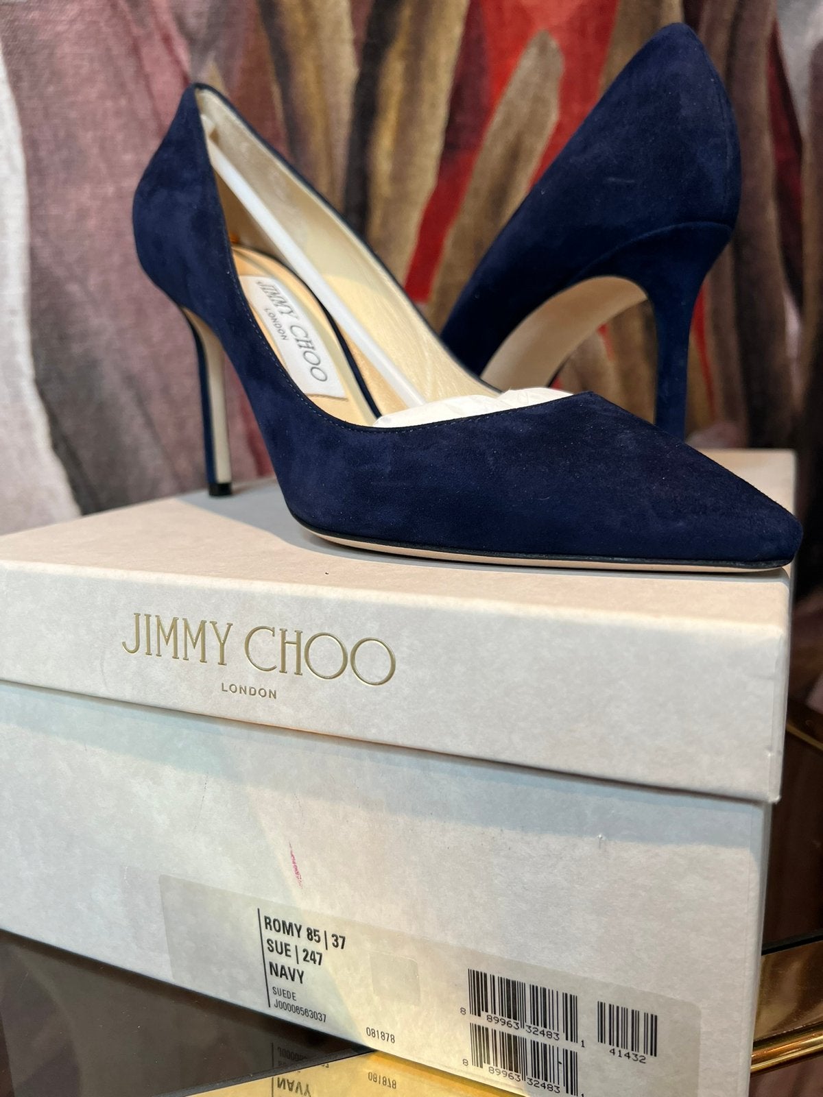 Jimmy Choo pumps suede donker blauw, Kleding | Dames, Ophalen of Verzenden, Nieuw, Blauw