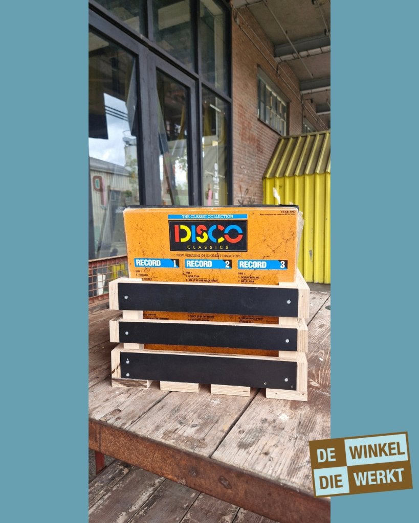 Handgemaakte platenkistjes, platenbak, houten kistjes, Huis en Inrichting, Woonaccessoires | Kisten, Ophalen, Minder dan 50 cm