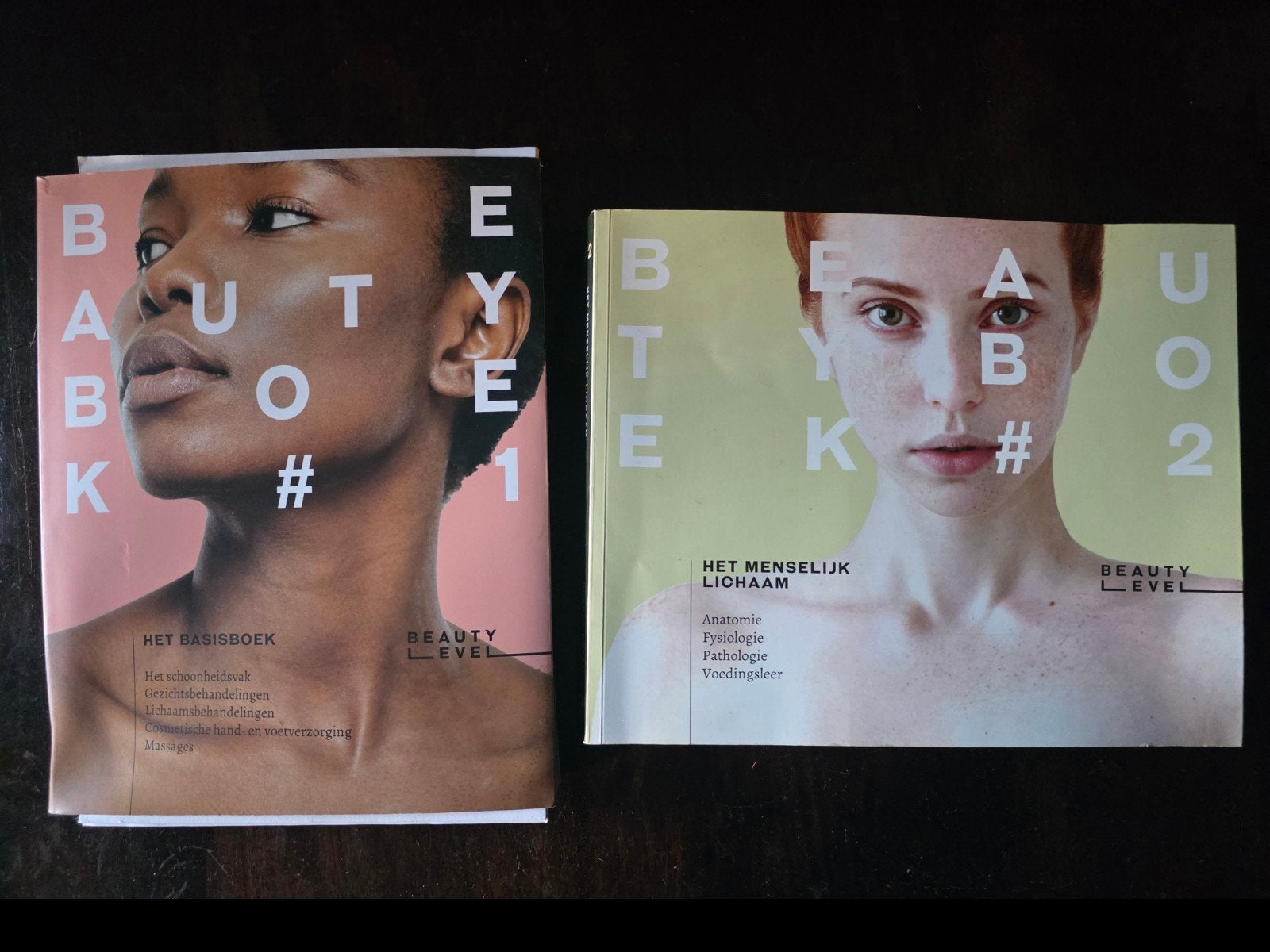 Beauty Level Boek 1 & 2 - Schoonheidsspecialist Opleiding, Boeken, Studieboeken en Cursussen, Zo goed als nieuw, MBO, Ophalen