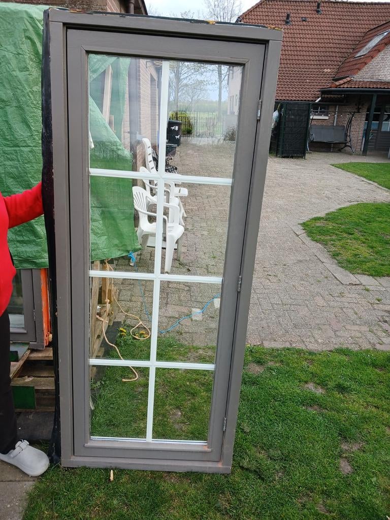 Twee kozijnen 175 cm hoog en 80 cm breedte, Ophalen, Gevelraam of Ruit, 80 tot 120 cm, 160 cm of meer