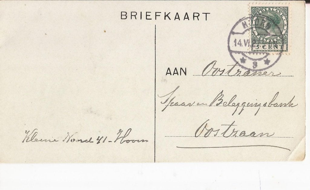 HOORN 1927 J.B. MESCHKER Noorel 47 over zaak Kl. Buysman, Verzenden, 1920 tot 1940, Gelopen, Noord-Holland