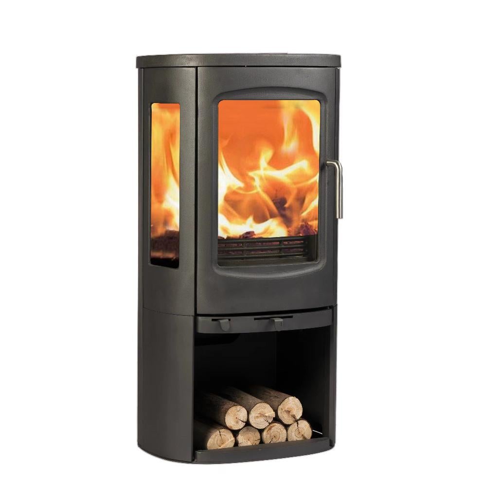 Hiflame 61LSP houtkachel: moderne stijl met panoramisch glas, Huis en Inrichting, Kachels, Verzenden, Vrijstaand, Hout, Nieuw