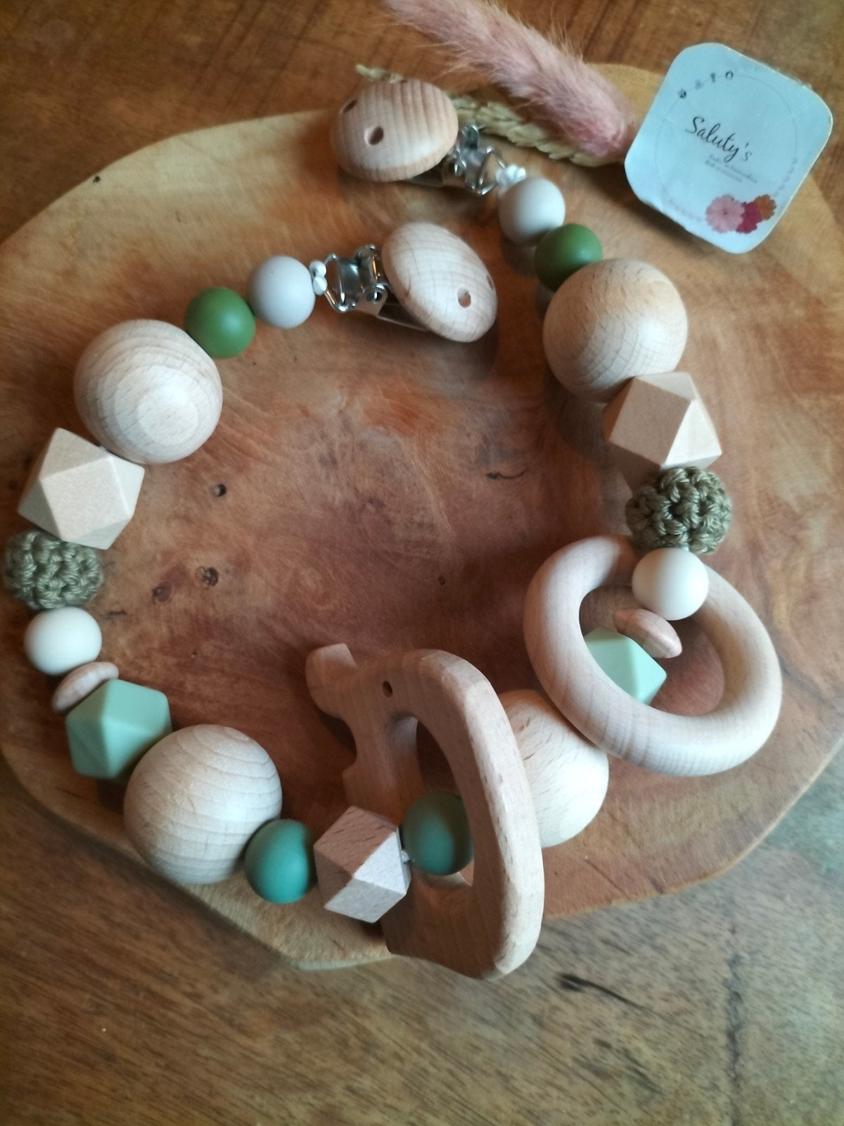 Nieuw • Wagenspanner 🐘, Kraamcadeau, Nieuw, Ophalen of Verzenden, Saluty's kinder- en kraamcadeaus