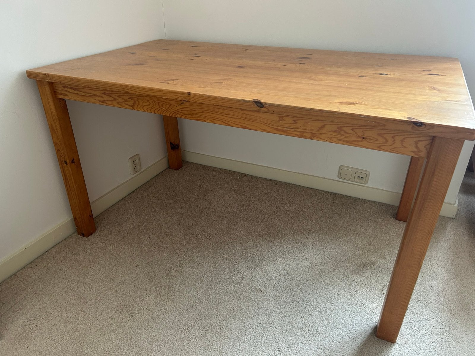 Grenen eettafel 80-140 cm., Huis en Inrichting, Ophalen, Gebruikt, 100 tot 150 cm, 50 tot 100 cm