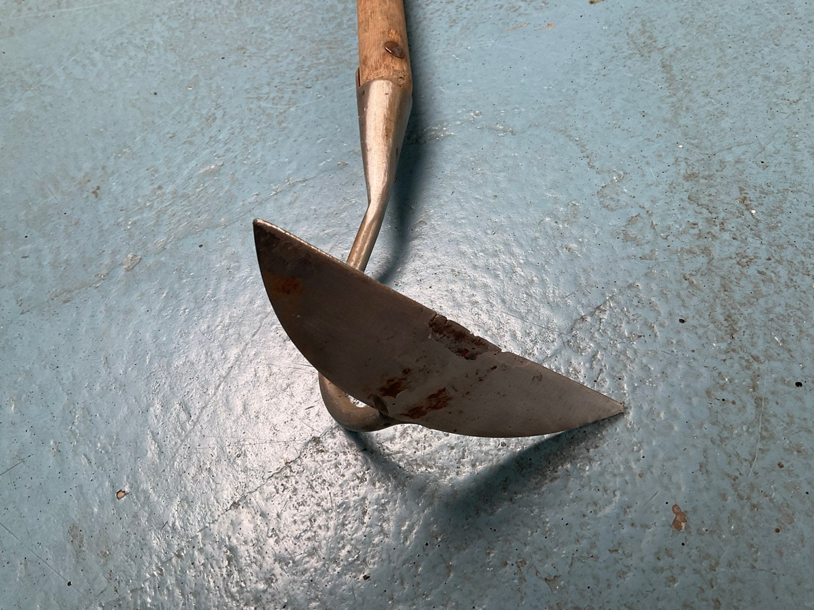 Sneeboer rvs hak ca. 17 cm., Tuin en Terras, Hand-tuingereedschap, Ophalen, Gebruikt