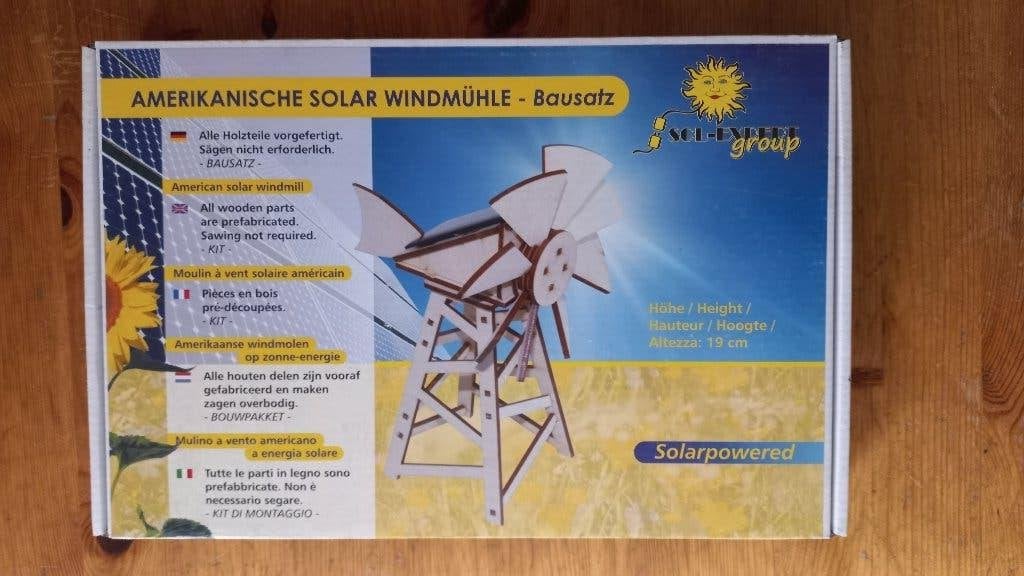 Amerikaanse windmolen op zonne-energie - bouwpakket (Nieuw), Een of twee spelers, Ophalen of Verzenden, Nieuw