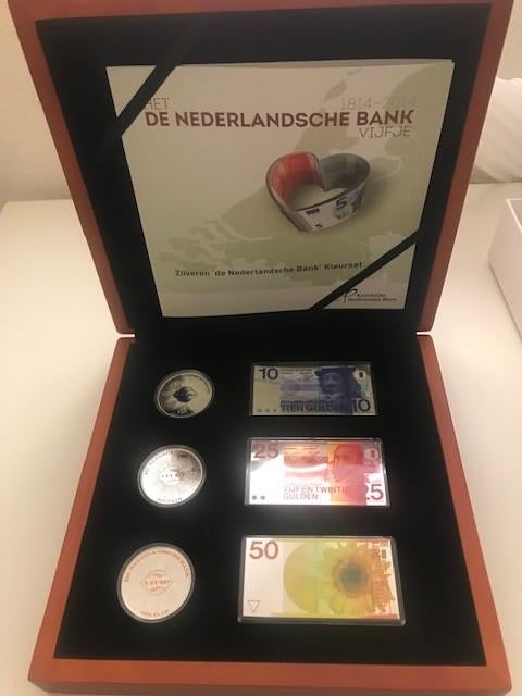 Nederlandsche Bank vijfje kleurenset, Postzegels en Munten, Munten | Nederland, Setje, Koningin Beatrix, Zilver, Euro's