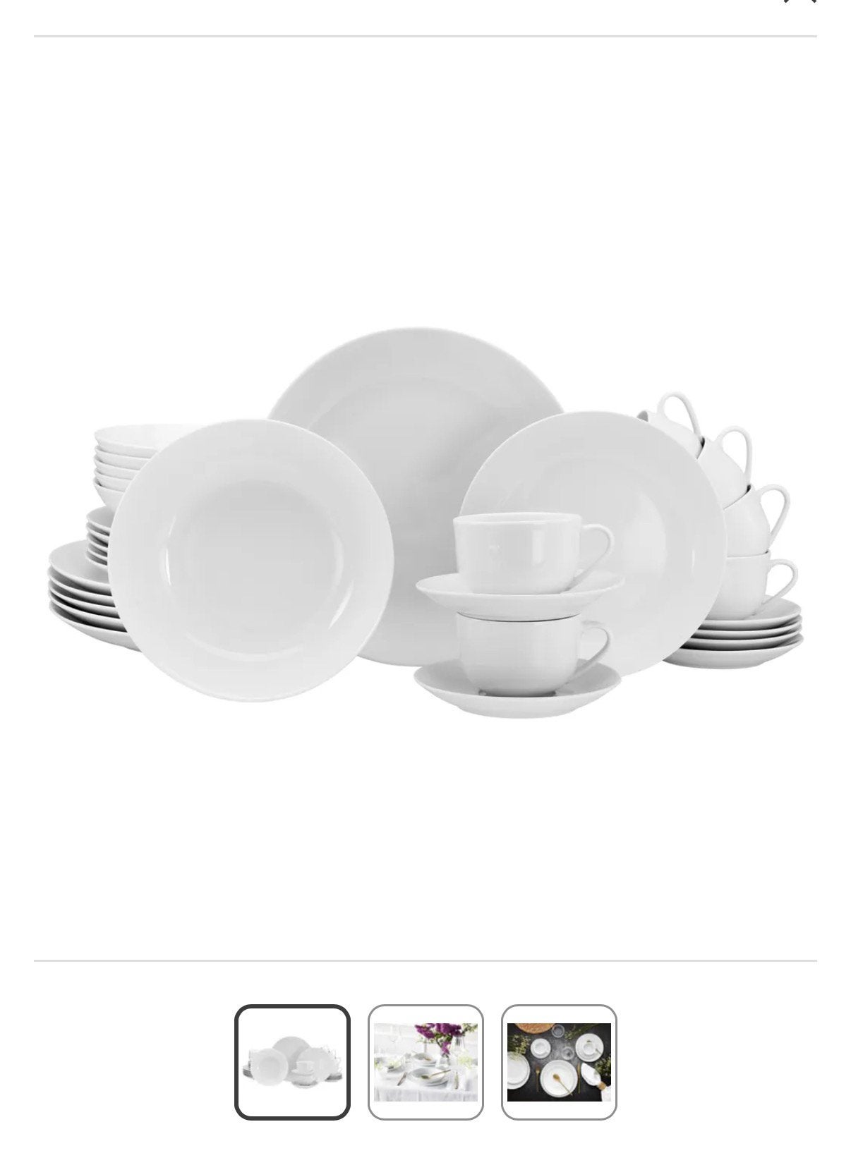 Kombiservice 30-delig Porselein | CreaTable Amelie Weiss, Ophalen, Overige merken, Nieuw, Modern