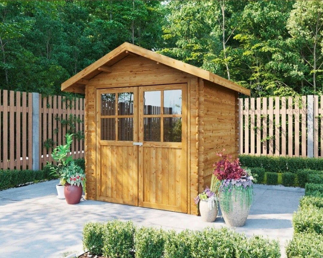GEZOCHT ‼️ Kleine blokhut/tuinhuis voor moestuin, Tuin en Terras, Tuinhuizen, Ophalen, 250 tot 500 cm, Blokhut