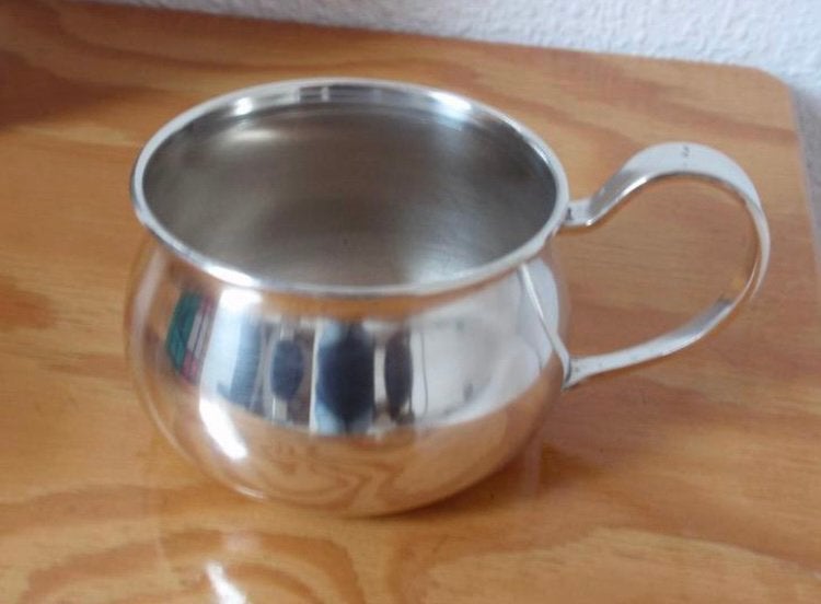 Verzilverd kinder bekertje, Ophalen of Verzenden