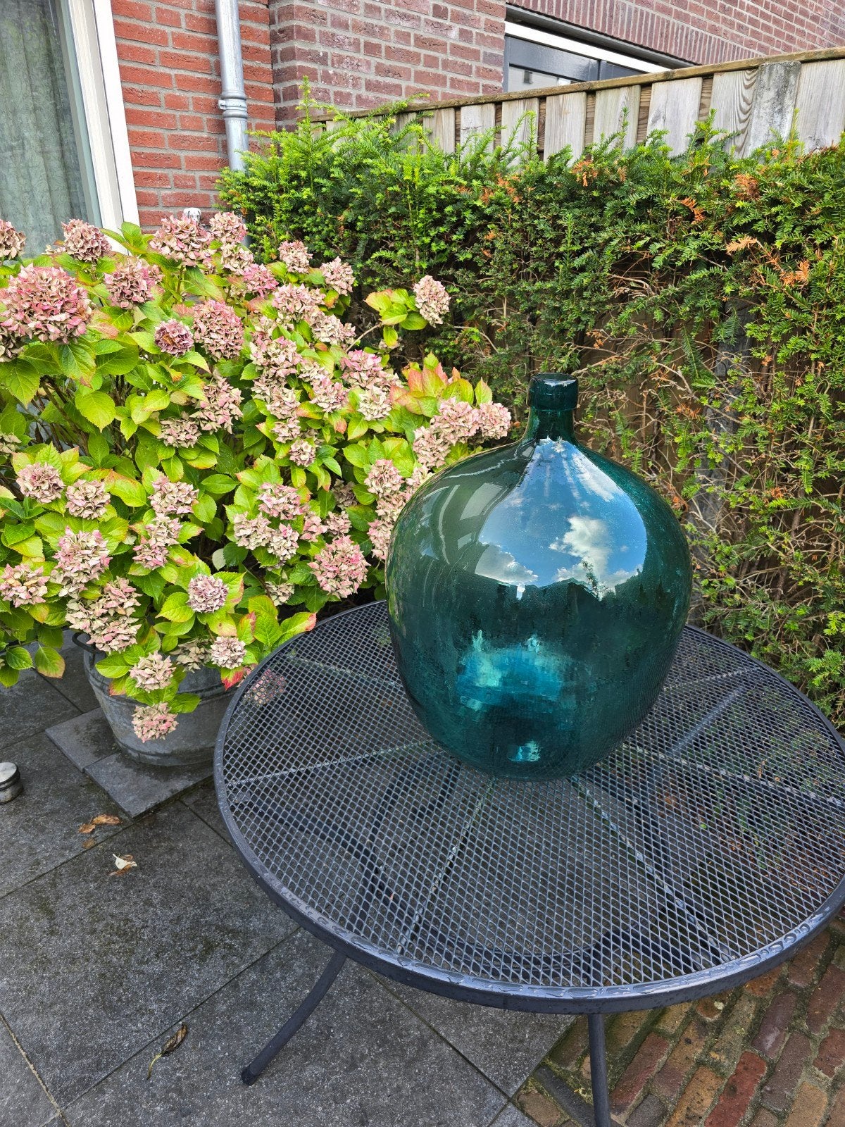 Gistfles XXL groen-blauw, Antiek en Kunst, Ophalen