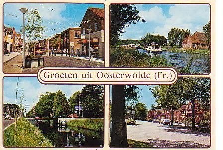 Ansichtkaart 	Oosterwolde	4-luik, Verzamelen, Ansichtkaarten | Nederland, Verzenden, 1980 tot heden, Gelopen, Friesland
