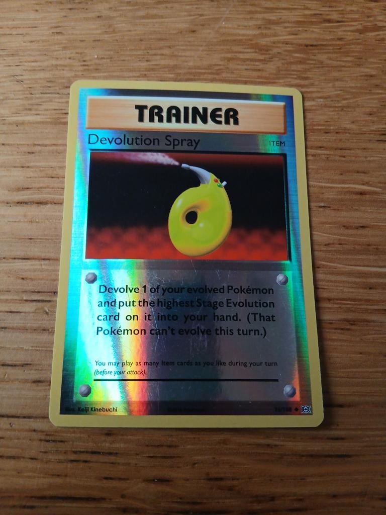 Pokémon Trainer Kaart: Devolution Spray (Foil), Ophalen of Verzenden, Zo goed als nieuw, Losse kaart, Foil