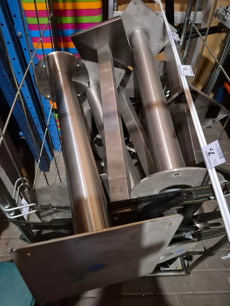 RVS Tafelpoten 73 cm Hoog  per stuk te koop, Ophalen, Gebruikt, Metaal, Tafelpoot