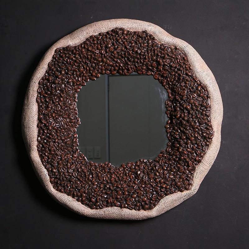 Coffee Bean Mirror – Koffie spiegel Diameter 76 cm, Huis en Inrichting, Woonaccessoires | Spiegels, Ophalen, HorecaBeelden, Rond