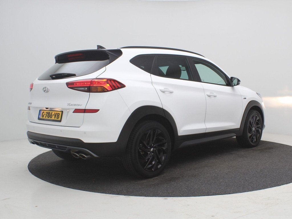 Hyundai Tucson 1.6 T-GDI N-Line AUTOMAAT / 1600KG Trekgewich, Auto's, Hyundai, 15 km/l, Gebruikt, 4 cilinders, Wit