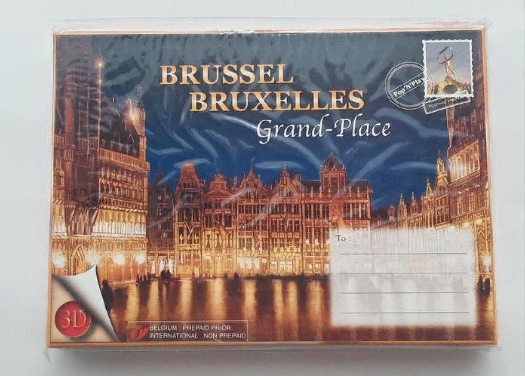 Grote Markt Brussel 3D ansichtkaart Pop 'N' Play NIEUW!, Verzamelen, Ansichtkaarten | Themakaarten, Ophalen of Verzenden, 1980 tot heden