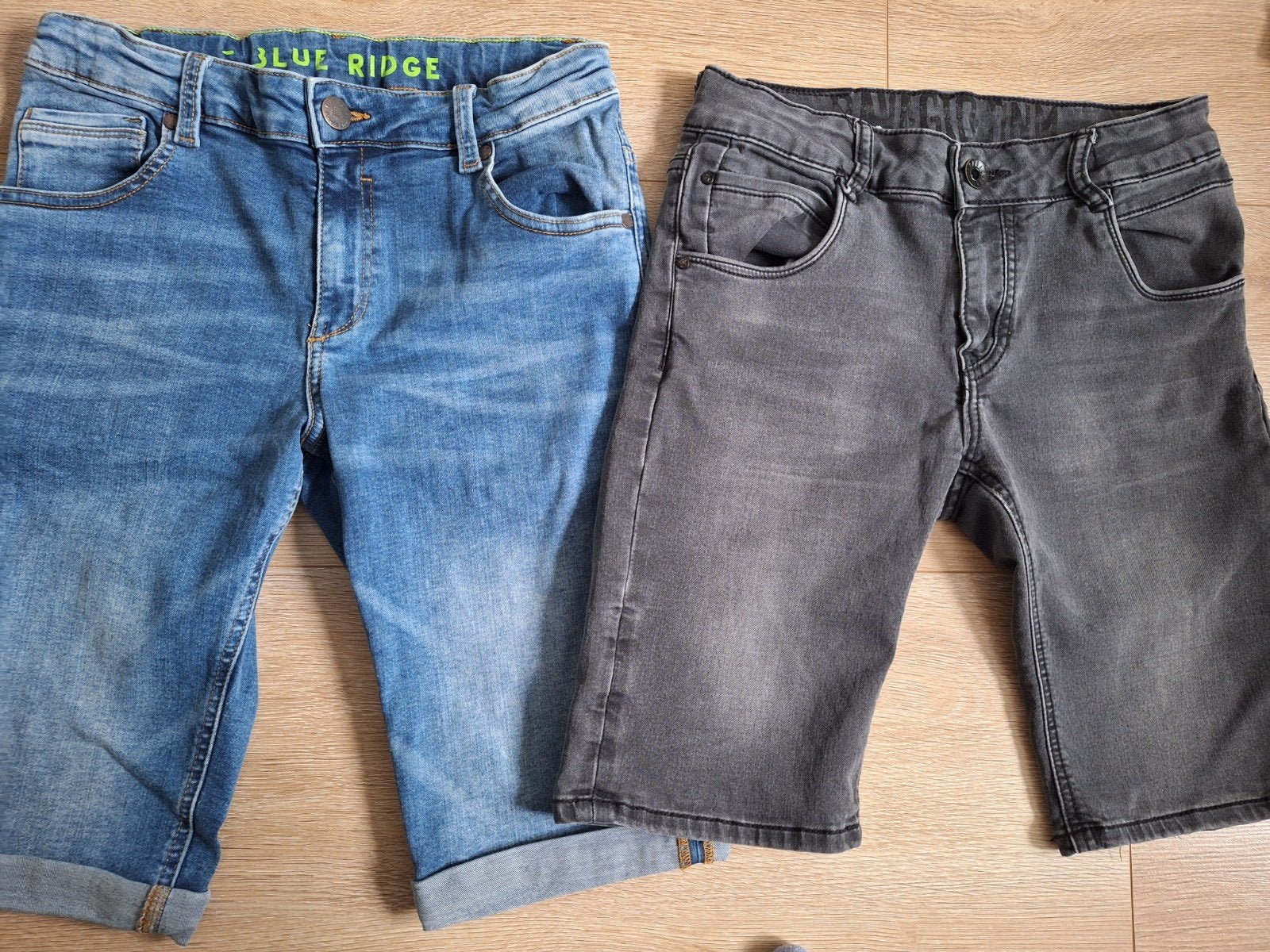 2 mooie korte broeken draagmt 158/164 Ravagio en mt 164 WE!, Broek, Gebruikt, Ophalen of Verzenden, Blue Ridge