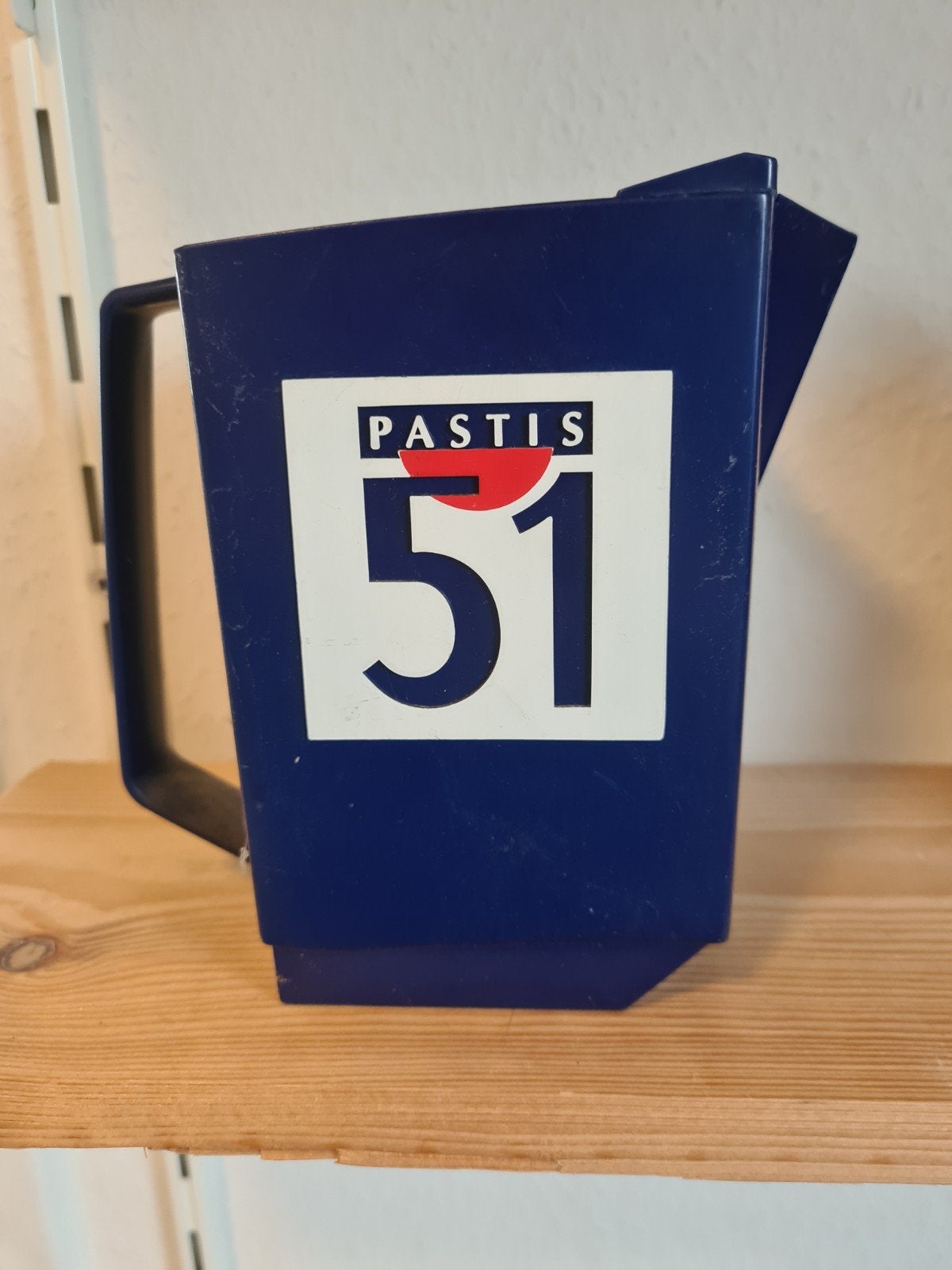 Pastis 51 kan - Vintage blauwe waterkan, Huis en Inrichting, Verzenden, Kunststof, Overige typen, Gebruikt