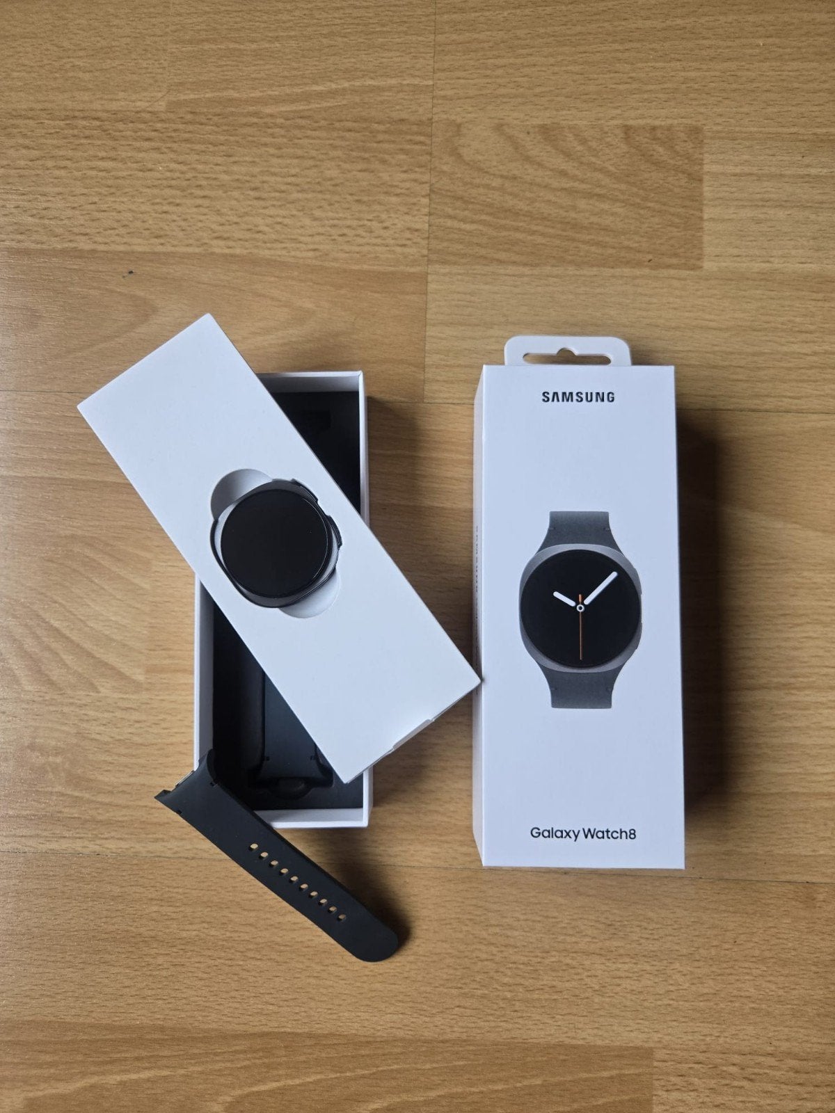 Samsung Galaxy Watch 8 - Grijs - 1x gebruikt., Verzenden, Zo goed als nieuw, Samsung, Waterdicht
