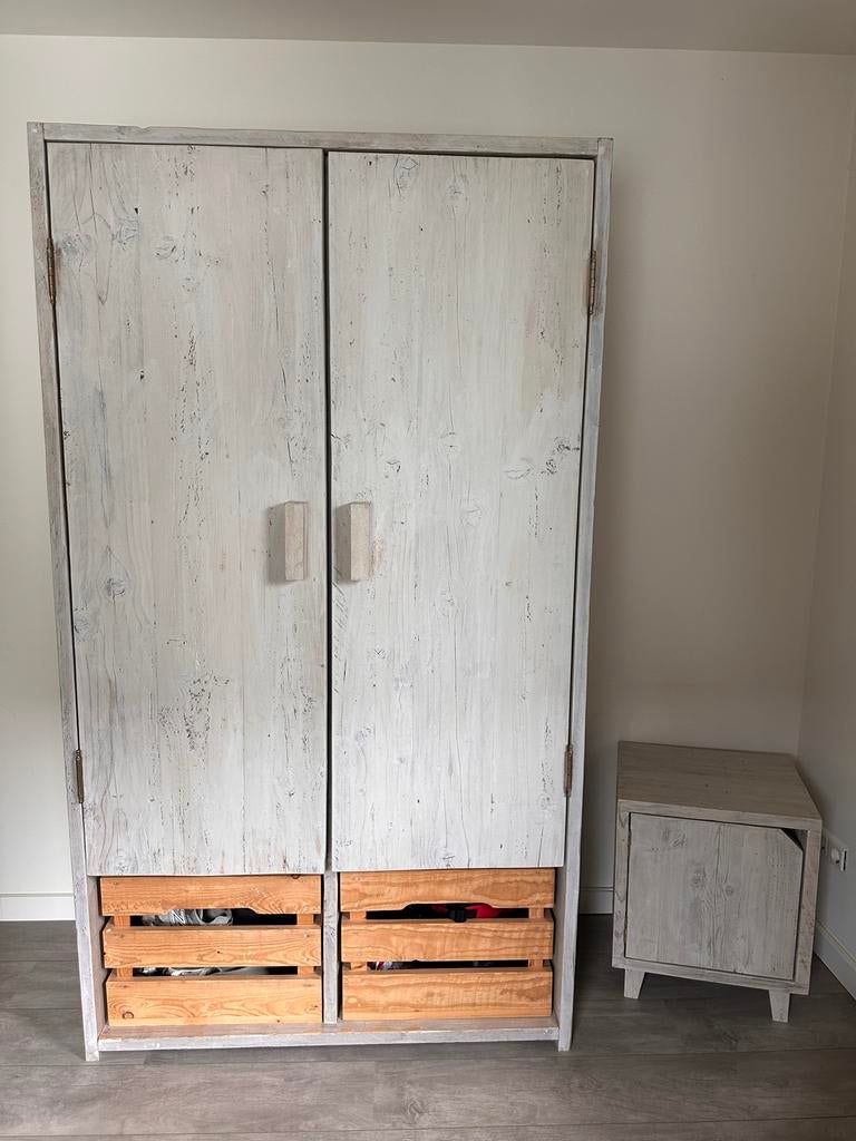Steigerhouten kinderkamer, Ophalen, Gebruikt, 90 cm, Eenpersoons