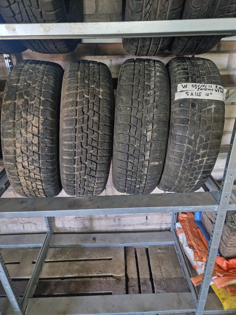 5x115 15" met 195/65 15 winter Firestone, Ophalen, Gebruikt