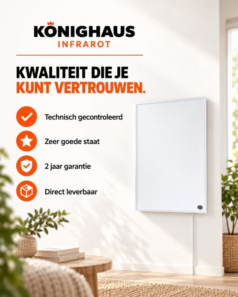 Könighaus infraroodpaneel 300W | Tweede Kans | P-Serie, Doe-het-zelf en Verbouw, Ophalen, 30 tot 80 cm, Radiator, Minder dan 60 cm