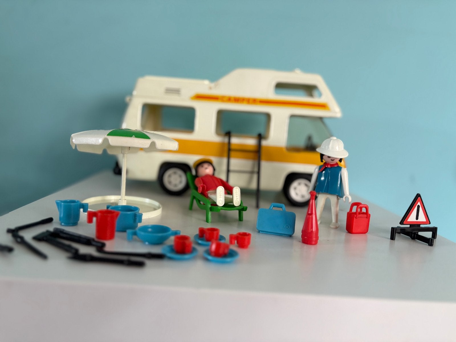 Playmobil Camper met accessoires - Vintage set, Ophalen of Verzenden, Gebruikt, Complete set, Voertuig
