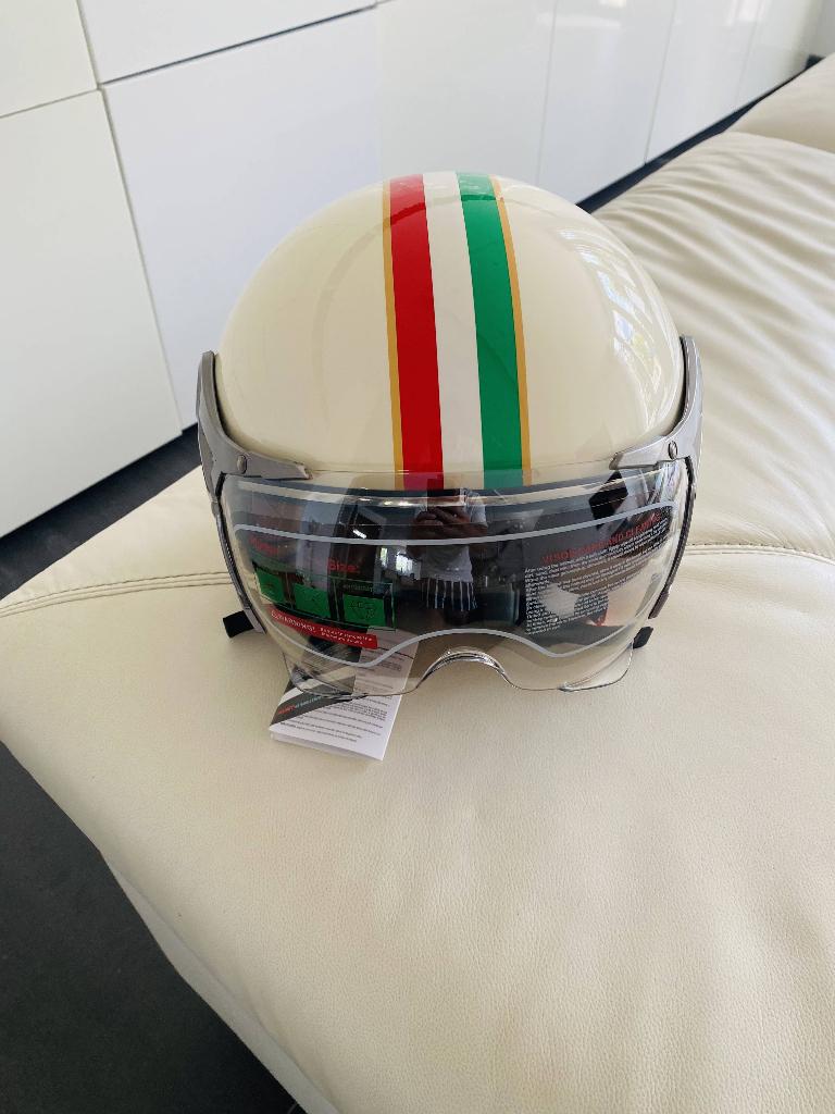 Nieuwe Retro Jethelm Vintage Italië maat L ECE 22.06 DOT, Fietsen en Brommers, Brommerhelmen, Ophalen of Verzenden, Nieuw, Large