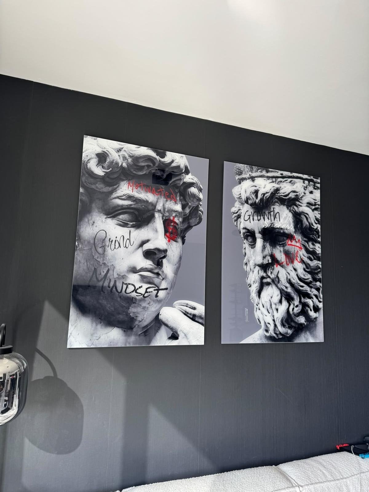 Plexiglas schilderijen 121x80 - David & Neptunus, Ophalen, Zo goed als nieuw, Schilderij, 100 tot 125 cm