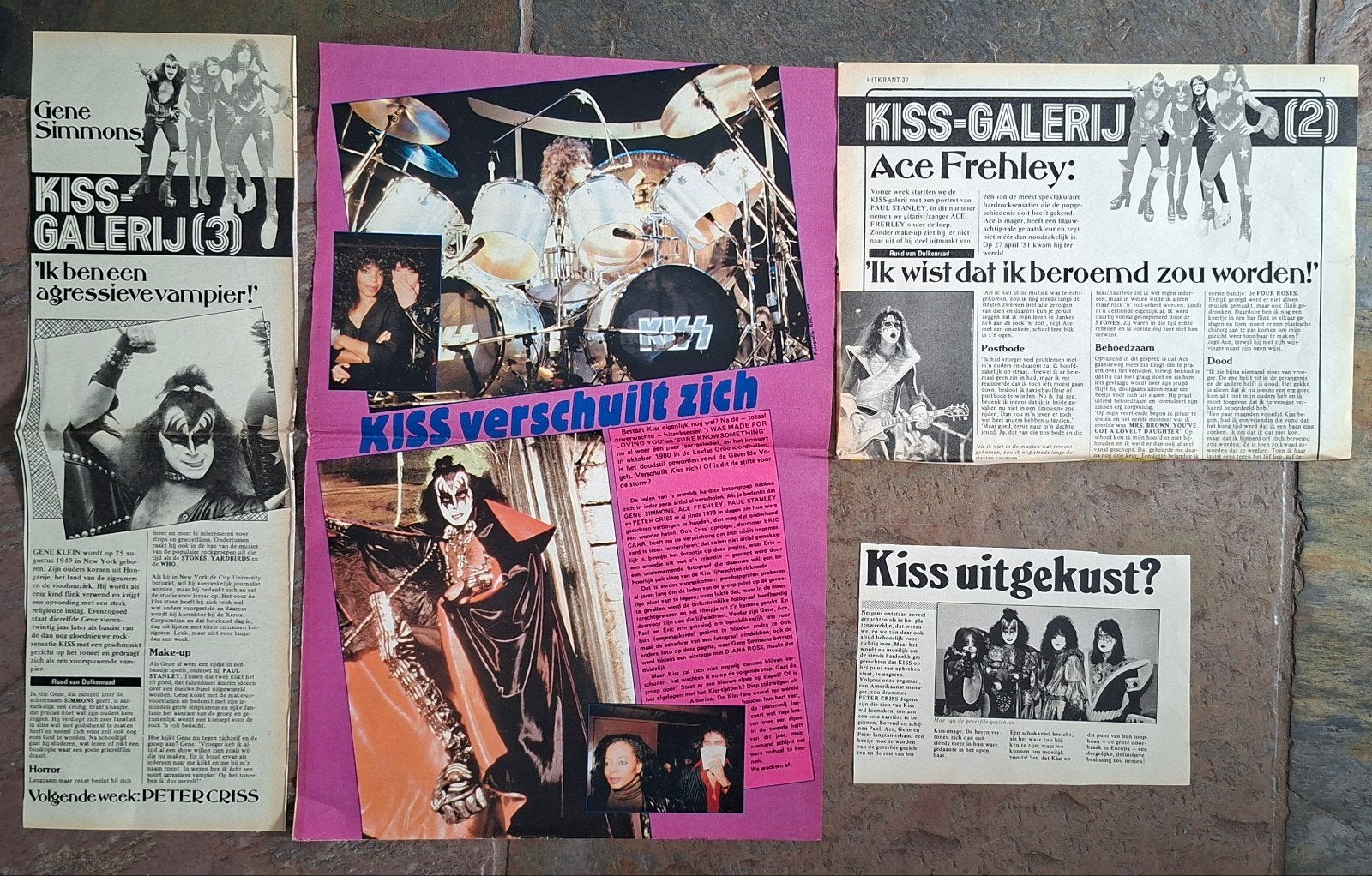 Kiss Diverse artikelen uit de Popfoto en de Hitkrant, Ophalen of Verzenden, 1980 tot heden, Tijdschrift