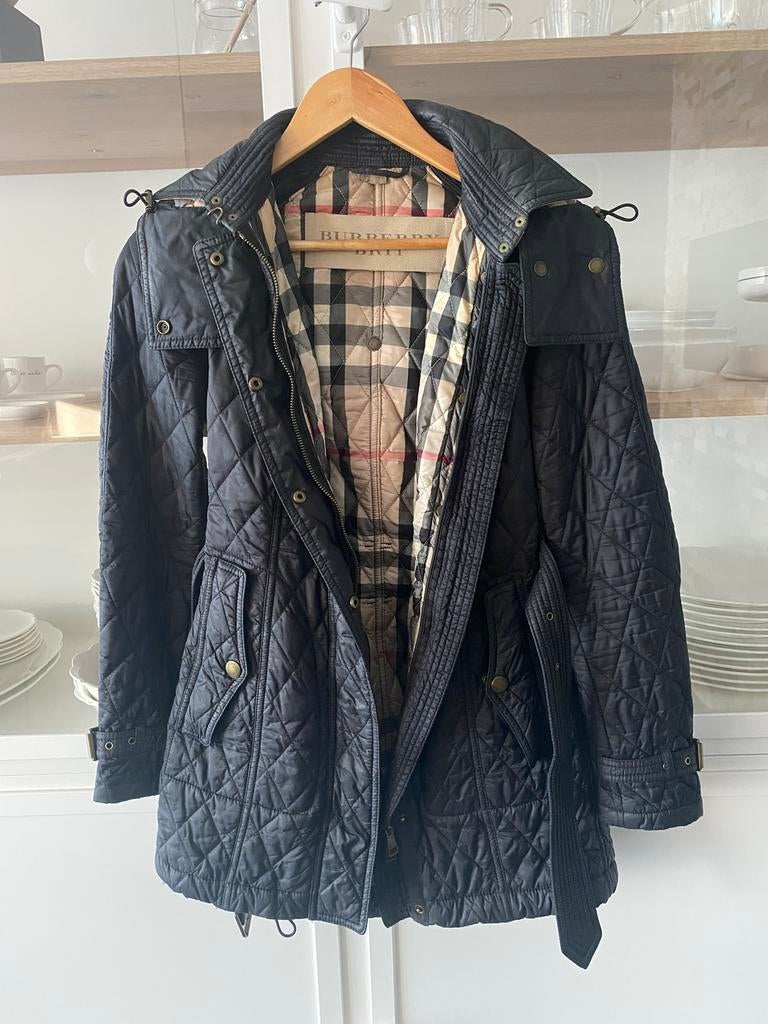 Burberry jas te koop, Ophalen of Verzenden, Zo goed als nieuw, Maat 34 (XS) of kleiner, Zwart